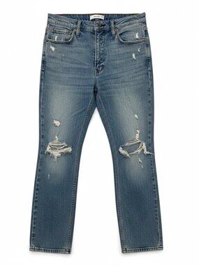 Abercrombie & Fitch Hi Rise Skinny Jeans Distressed Women’s Size 27/4 Light Wash
